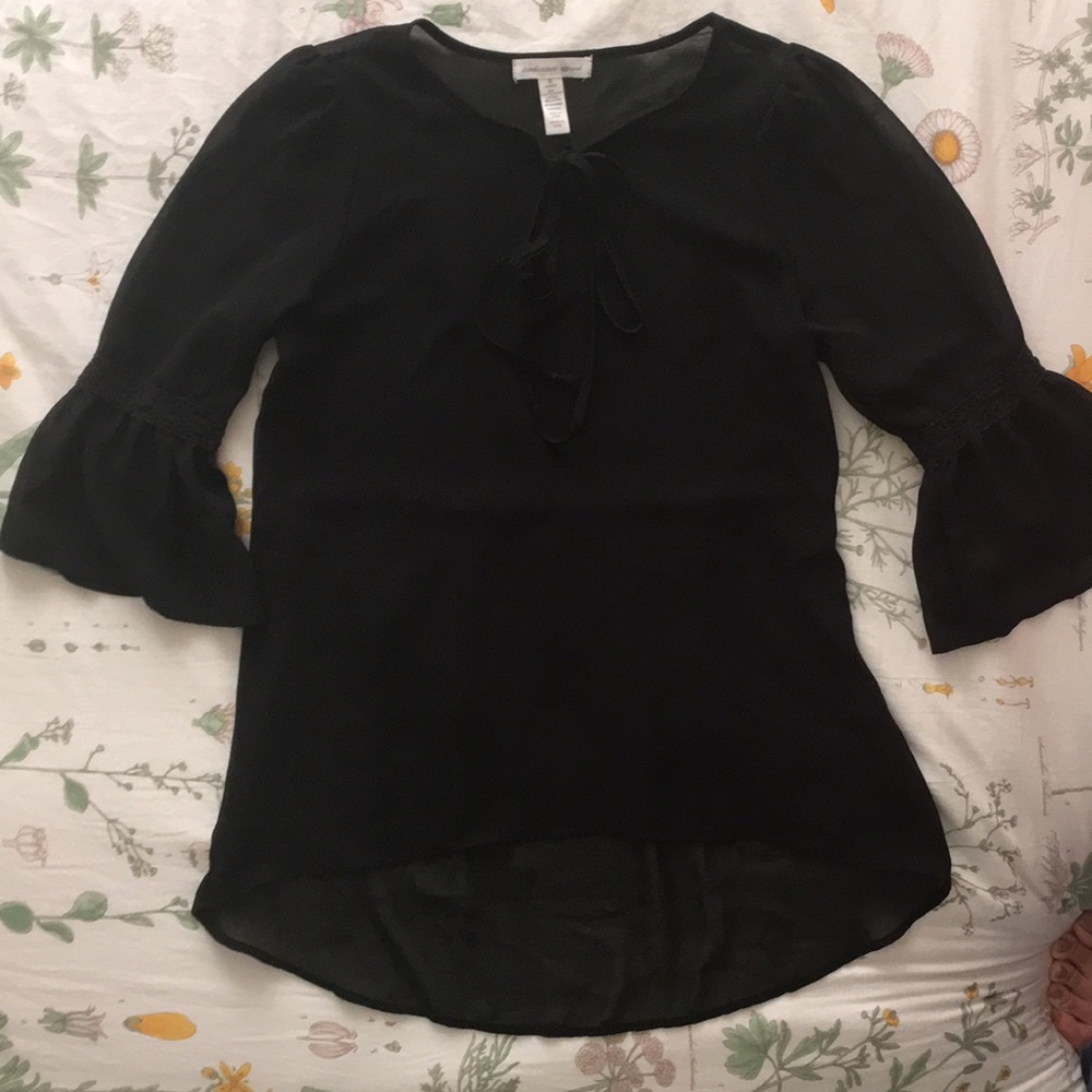 Sheer Black Boho Top